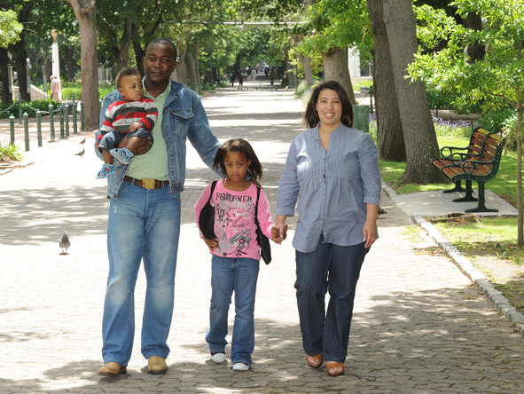 Candice Eseme - on a stroll in the Company Gardens with her family